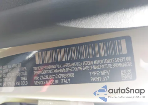 2019 Jeep Renegade Trailhawk 4X4 из США, поврежденный, VIN ZACNJBC12KPK68268